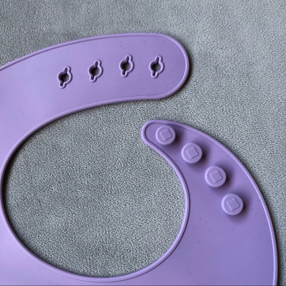 Fox Feeding Set ~ Bib, Dish, Fork & Spoon ~ Purple ~ Brand New! - Picture 4 of 12